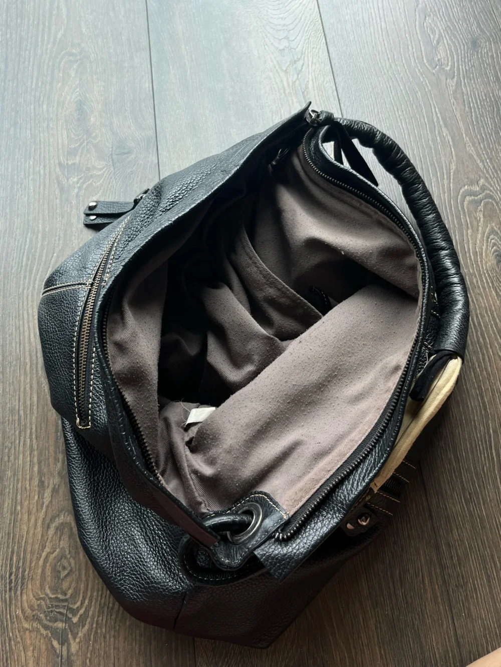 Black Leather Shoulder Bag